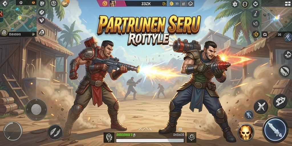 Tampilan seru dari gameplay Battle Royale 33ZK dengan berbagai aksi.
