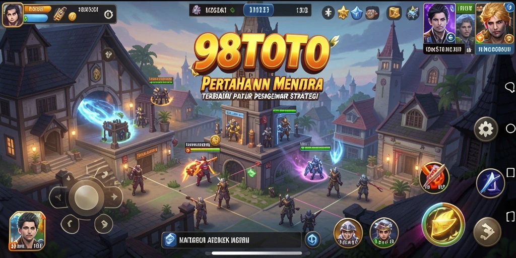 Tangkapan layar menampilkan aksi mendebarkan dalam permainan Tower Defense 98TOTO.
