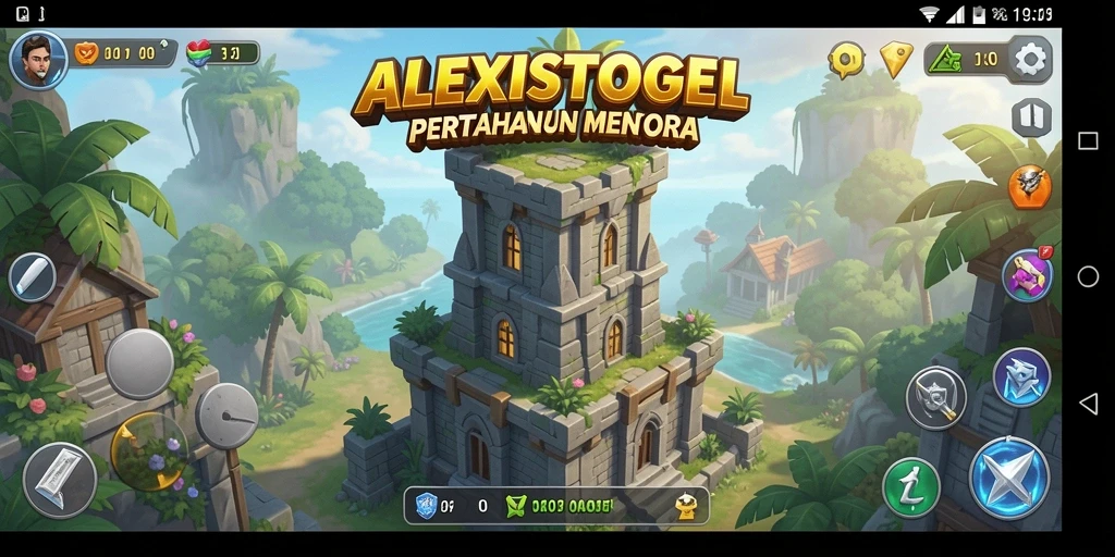 Tampilan gameplay ALEXISTOGEL yang mendebarkan dan strategi menara yang menantang.