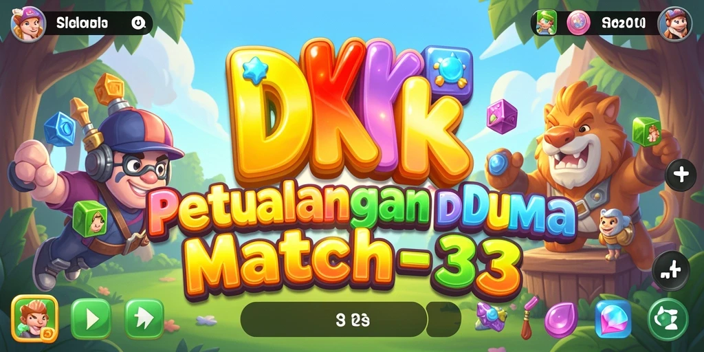 Screenshot gameplay DKK menampilkan aksi seru dalam menyusun benda-benda.