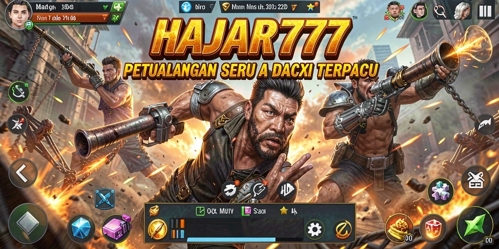 Tampilan seru gameplay HAJAR777 dengan aksi mendebarkan.