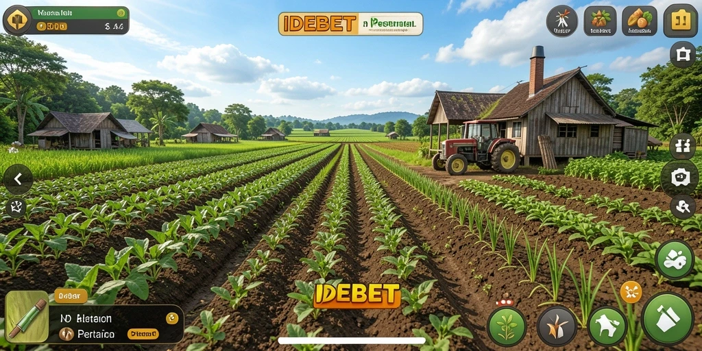 Screenshot gameplay yang menampilkan aktivitas pertanian yang seru.