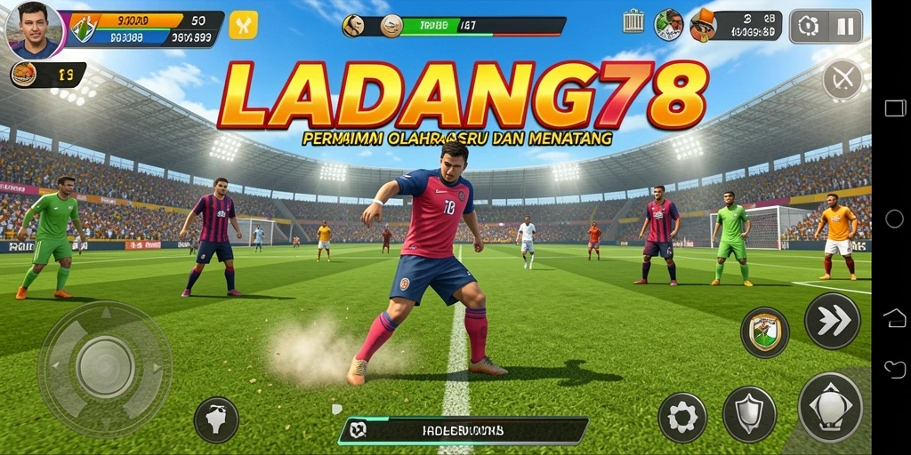 Tampilan gameplay dari LADANG78 penuh aksi olahraga yang seru.