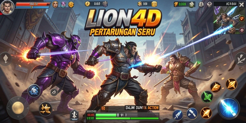 Tampilan gameplay menarik di LION4D dengan aksi yang memukau.