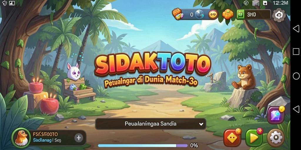 Tampilan gameplay seru di SIDAKTOTO saat mencocokkan objek.