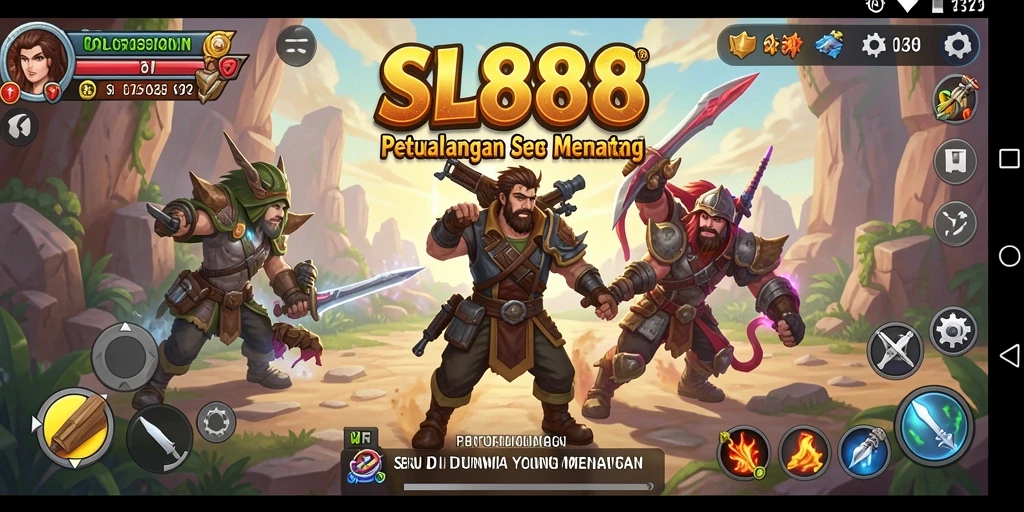 Gameplay SL888 yang penuh petualangan dan aksi.