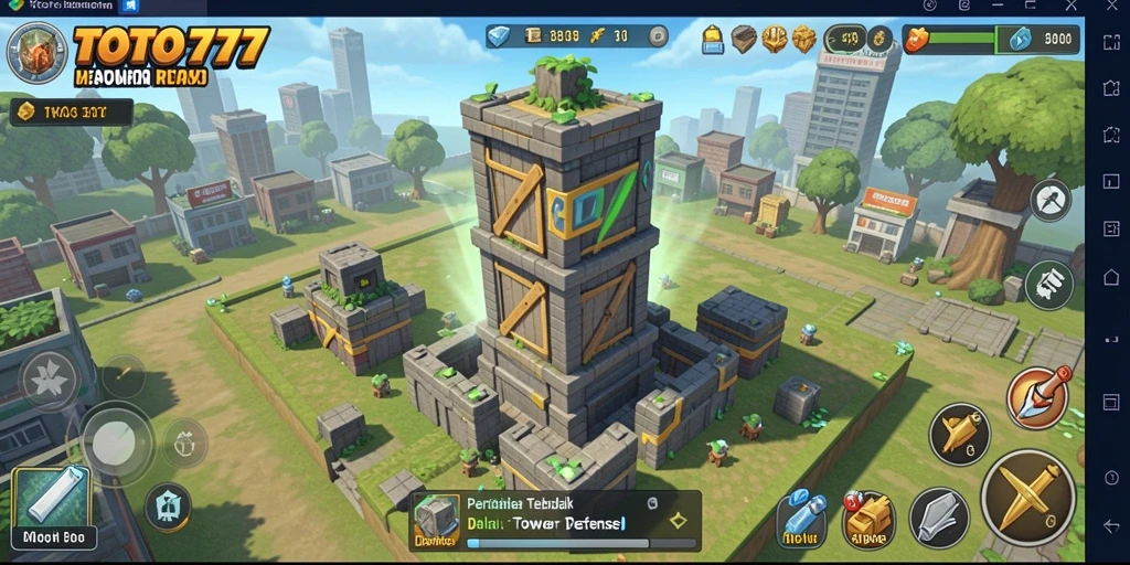 Tampilan gameplay strategis menara pertahanan TOTO777 yang seru dan menantang.