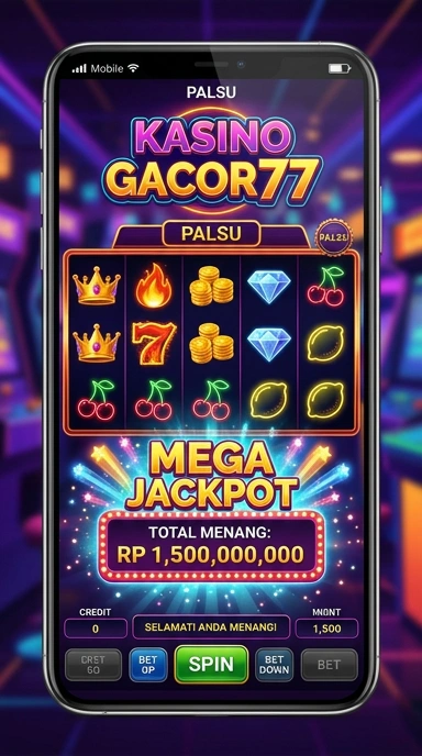 Pengguna sedang menelusuri aplikasi di gacor77.